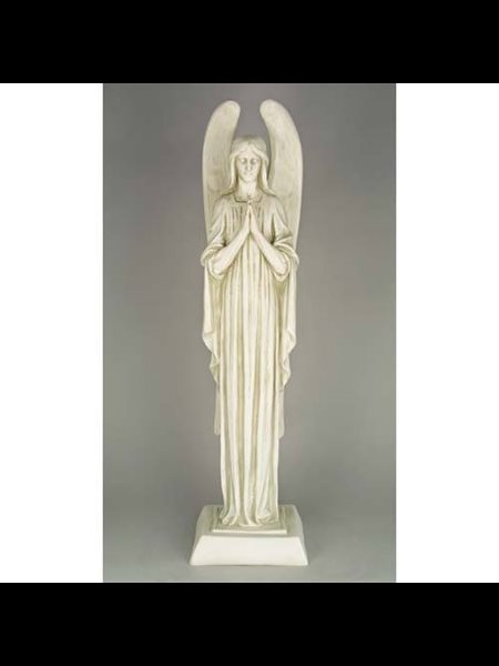 Fiberglass Outdoor Statue Somber Angel, 40" (101.5 cm) Ht.