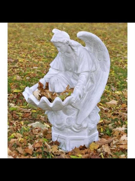 Fiber Stone Outdoor Statue Fegana Angel, 32" (81 cm) Ht.