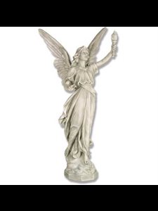 Statue Ext. Ange flambeaux gauche 27" (69 cm) Ht. en FDV