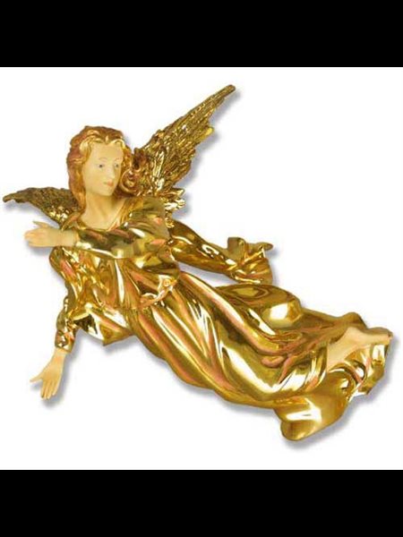 Fiberglass Winged Hanging Angel, 14.0"W 16.0"D 17.0"Ht.