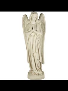 Fiberglass Outdoor Statue Chapel Angel Praying, 25" Ht.