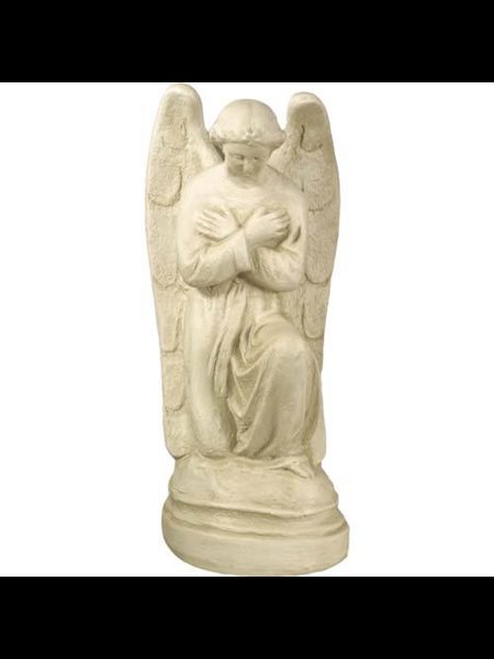 Fiberglass Outdoor Statue Mischievious Angel, 21" (53 cm) H