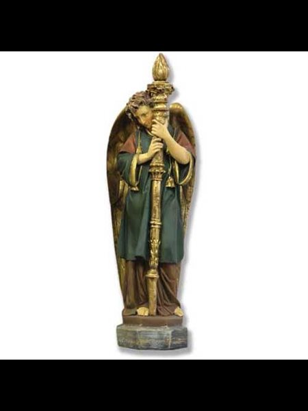 Statue Ext. Ange Majestueux Gauche 27" (69 cm) Ht. en FDV