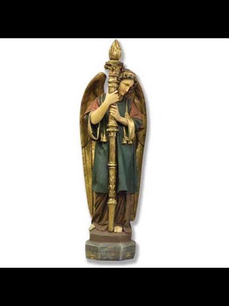 Statue Ext. Ange Majestueux Droit 27" (69 cm) Ht. en FDV