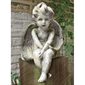 Fiber Stone Outdoor Statue Meditation Cherub Medium, 15" Ht.