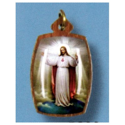 Pendent Sacred Heart Jesus Montmartre with cord necklace