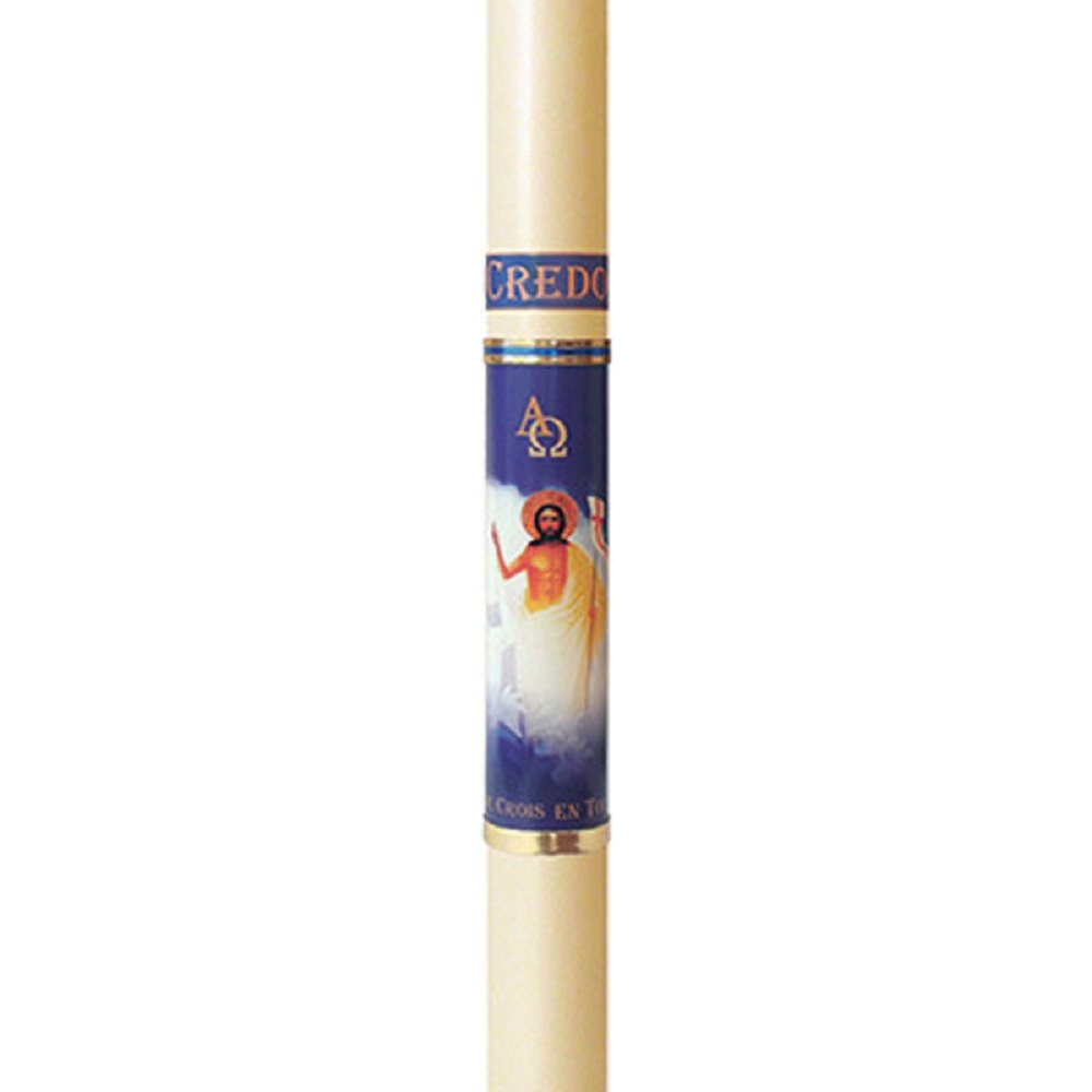 Paschal candle 2" x 30" Wax Traditional Cross