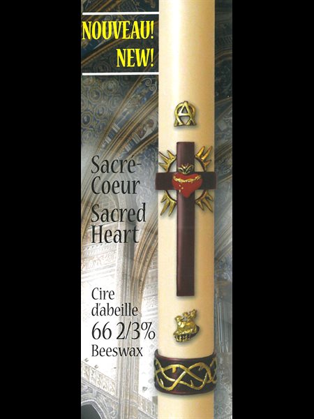 Paschal candle 2 1 / 2" x 48" Sacred Heart