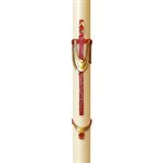 Pascal Candle 2 1 / 2" x 36" Draped Cross