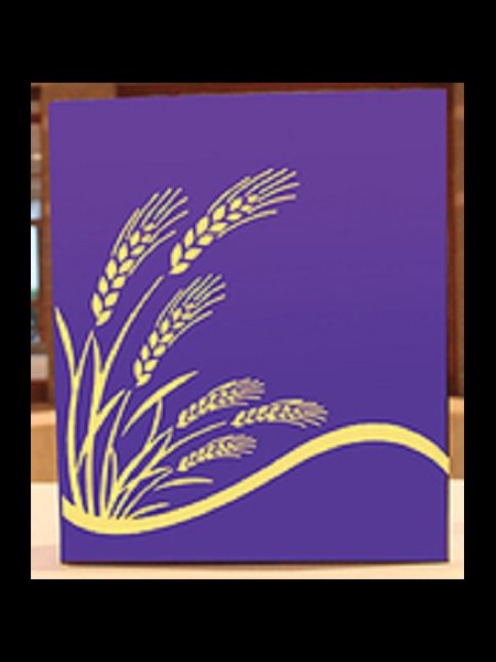 Cahier cartable de cérémonie avec gerbe de blé VIOLET