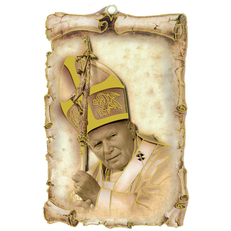 Plaque Pape Jean-Paul II 4'' x 6'' (10.5 x 15.5 cm)