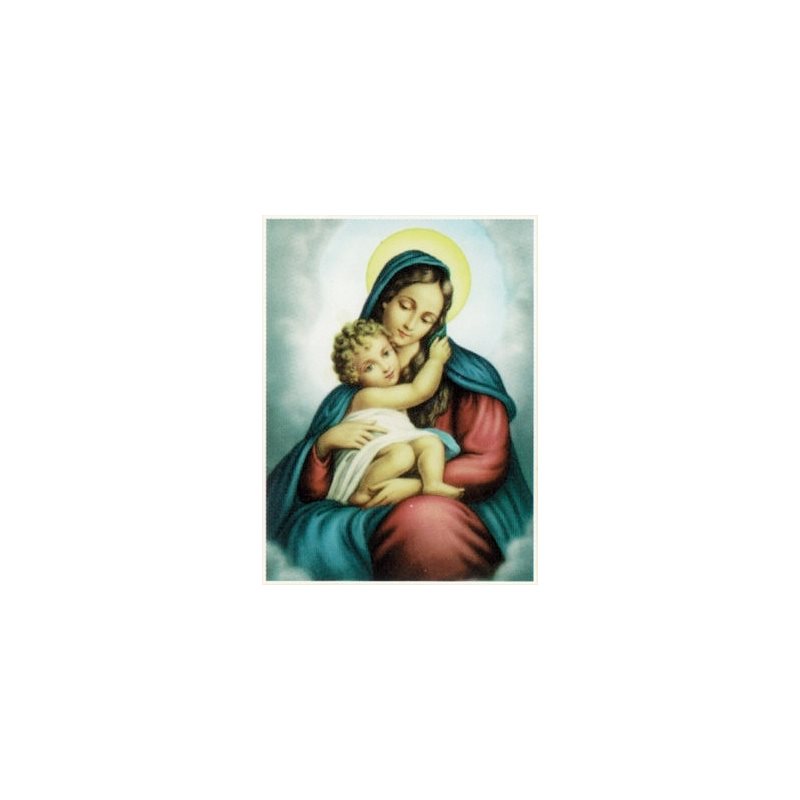 Image Vierge & Enfant 7.5" x 10.25" (19 x 26 cm) / un