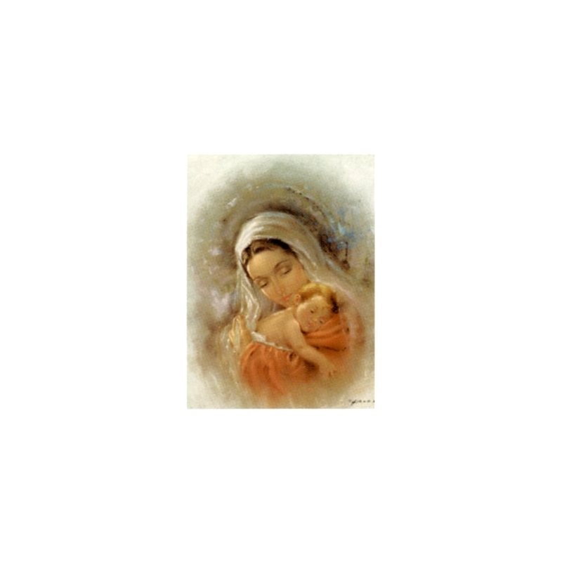 Image Vierge & enfant 8" x 10" (20 x 25 cm) / un