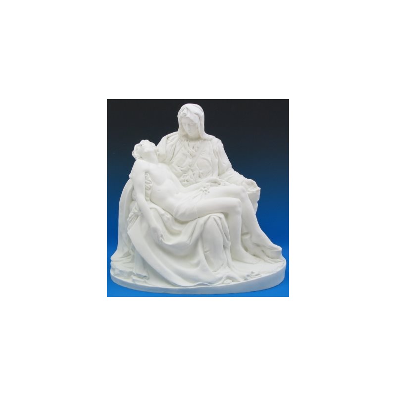 Statue ext. Pieta 22'' (56 cm) blanche polyuréthane