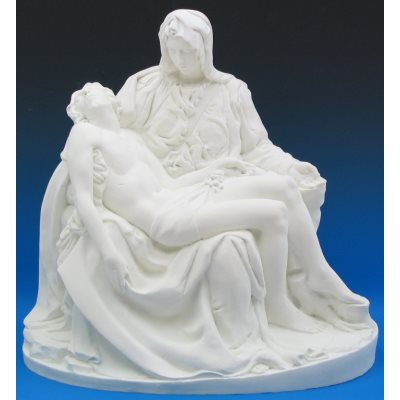 Statue ext. Pieta 22'' (56 cm) blanche polyuréthane