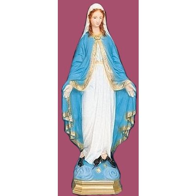 Our Lady of Grace Color Vinyl Compo. Outdoor Statue, 24"