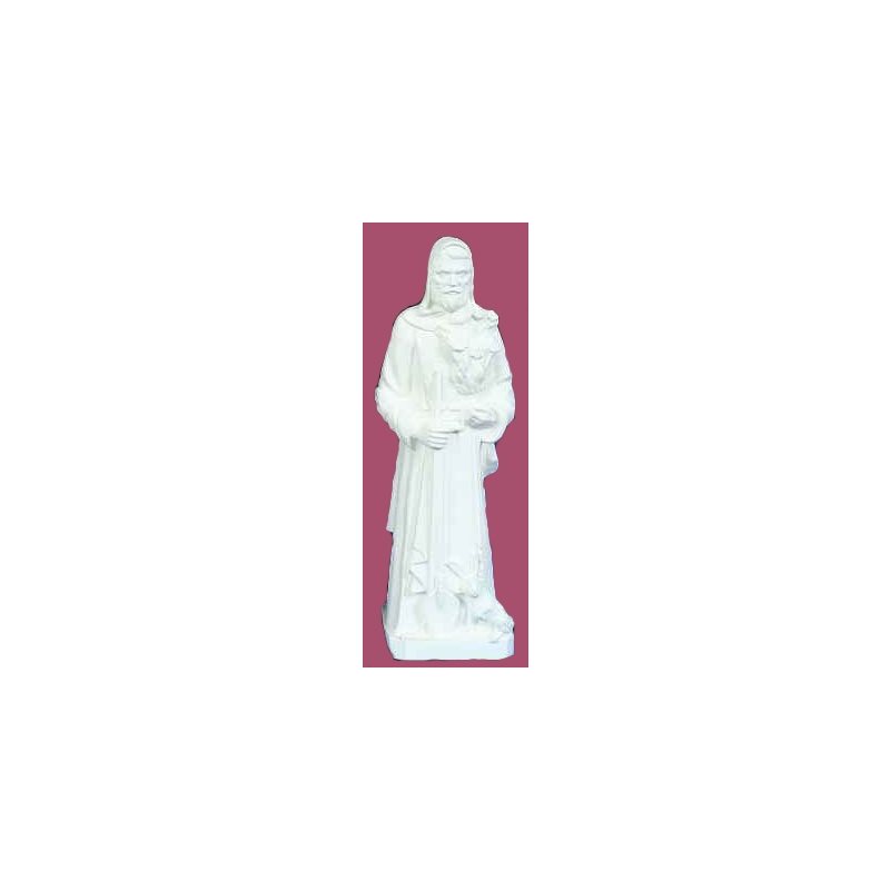 Statue ext. Saint Fiacre 24'' (61 cm) blanche polyuréthane