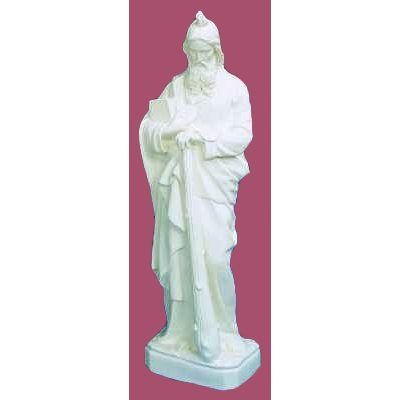 St. Jude White Vinyl Compo. Outdoor Statue, 24" (61 cm)