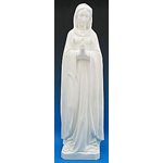 Rosa Mystica White Vinyl Compo. Outdoor Statue, 24" (61 cm)