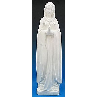 Rosa Mystica White Vinyl Compo. Outdoor Statue, 24" (61 cm)