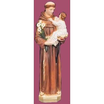 Statue ext. Saint Antoine 24'' (61 cm) couleur polyuréthane