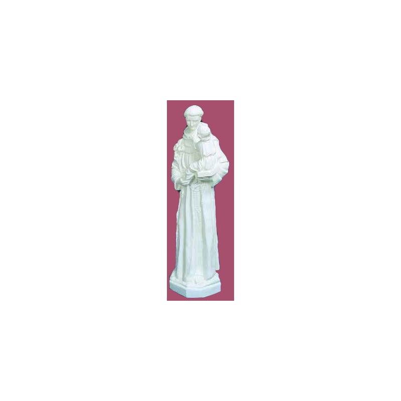 Statue ext. Saint Antoine 24'' (61 cm) blanche polyuréthane