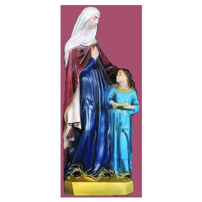 Statue ext. Sainte Anne Ens. 24'' (61 cm) couleur polyuré...