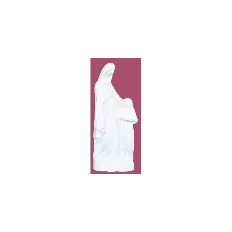 Statue ext. Sainte Anne Ens. 24'' (61 cm) blanche polyuré...