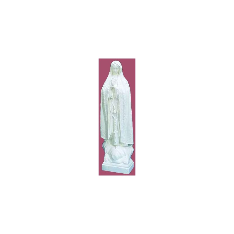 Our Lady of Fatima White Vinyl Compo. Outdoor Statue, 24"