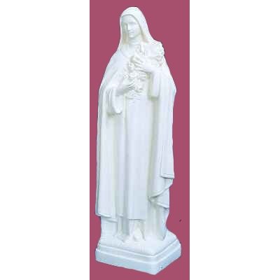 Statue ext. Sainte Thérèse 24'' (61 cm) blanche polyuréthane