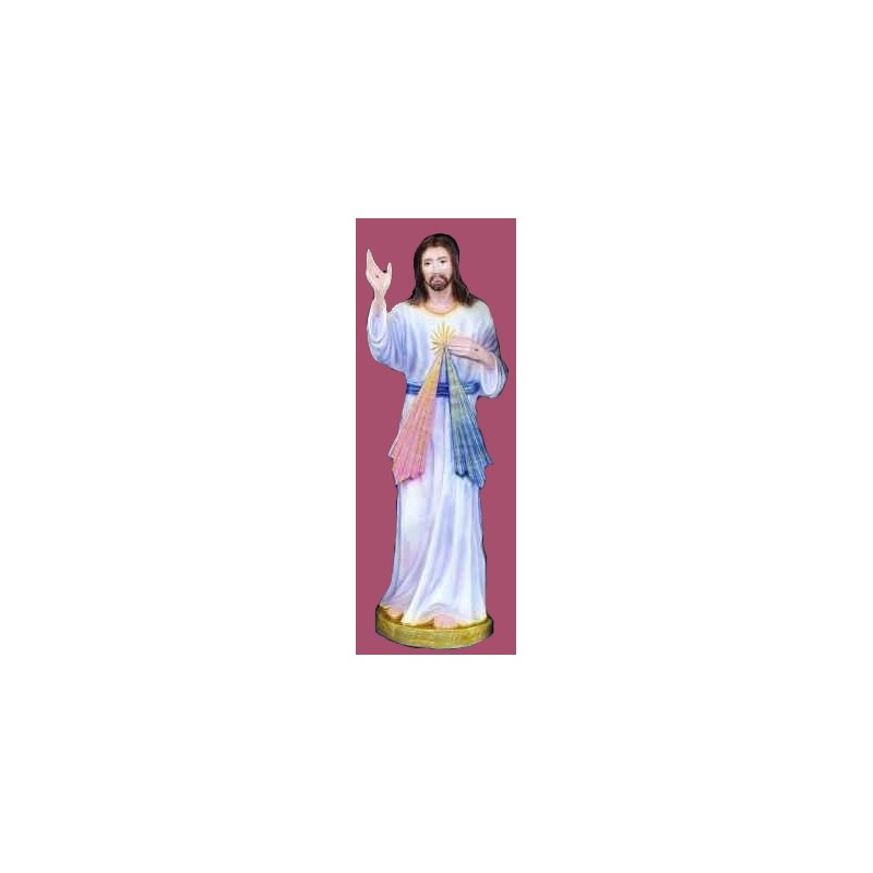 Statue ext. Jésus Miséricordieux 24'' (61 cm) couleur polyu.