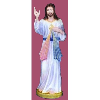 Statue ext. Jésus Miséricordieux 24'' (61 cm) couleur polyu.