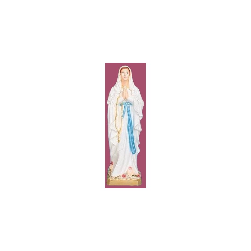 Our Lady of Lourdes Color Vinyl Compo. Outdoor Statue, 24"