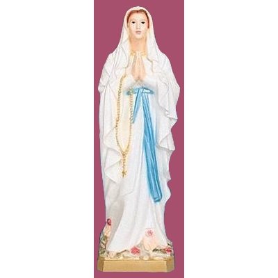 Our Lady of Lourdes Color Vinyl Compo. Outdoor Statue, 24"