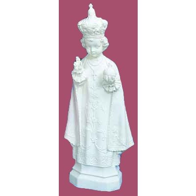 Jesus of Prague White Vinyl Compo. Outdoor Statue, 24" / 61cm