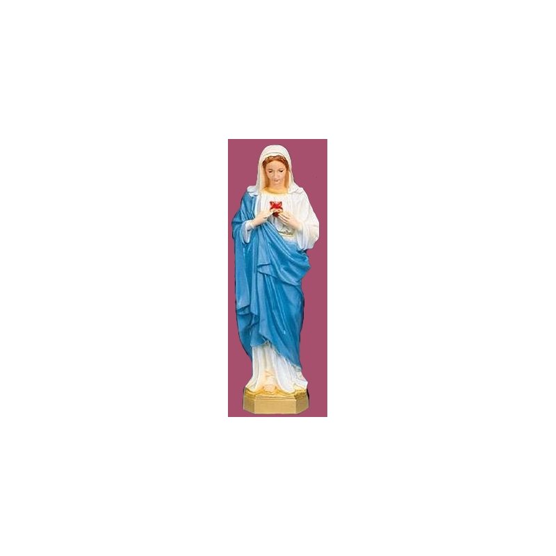 Sacred Heart of Mary Color Vinyl Compo. Outdoor Statue, 24"