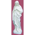 Statue ext. Sacré-Coeur de Marie 24'' (61 cm) blanche polyu.