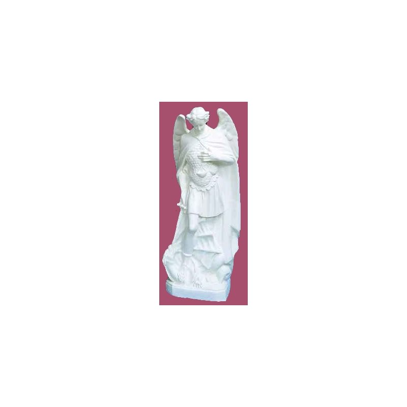 Statue ext. Saint Michel Archange 24'' (61 cm) blanche poly.