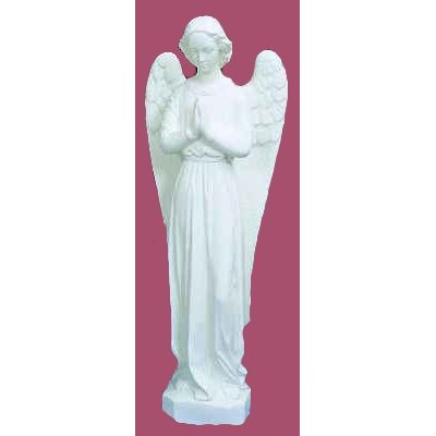 Statue ext. Ange debout 24'' (61 cm) blanc en polyuréthane