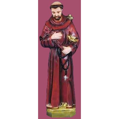 Statue ext. Saint François 32'' (81 cm) couleur polyuréthane