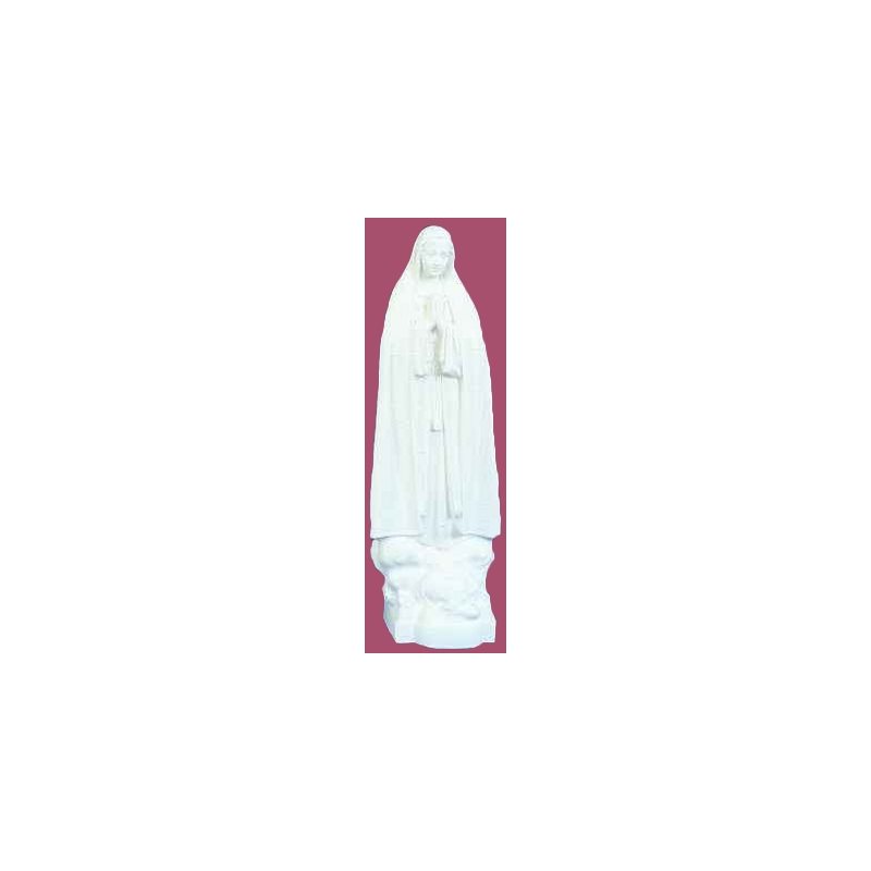 Our Lady of Fatima White Vinyl Compo. Outdoor Statue, 32"