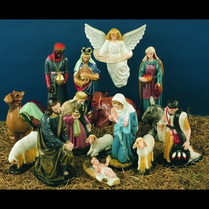 Nativité d'extérieur 36" (91.5 cm) couleur polyuré.. / 15 mcx