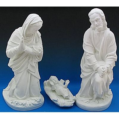 Holy Family White Vinyl Compo. Outdoor Figurine, 36" / 91.5 cm