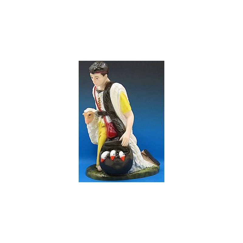 Kneeling Shepherd Color Vinyl Compo. Outdoor Fig., 32" H