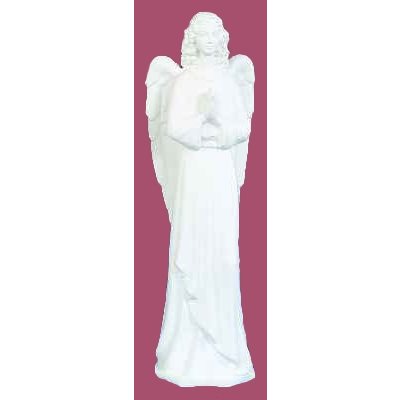 Standing Angel White Vinyl Compo. Outdoor Statue, 36"