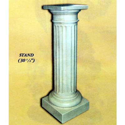 Colonne pour Statue 30.5" (77.5 cm) en plâtre blanc