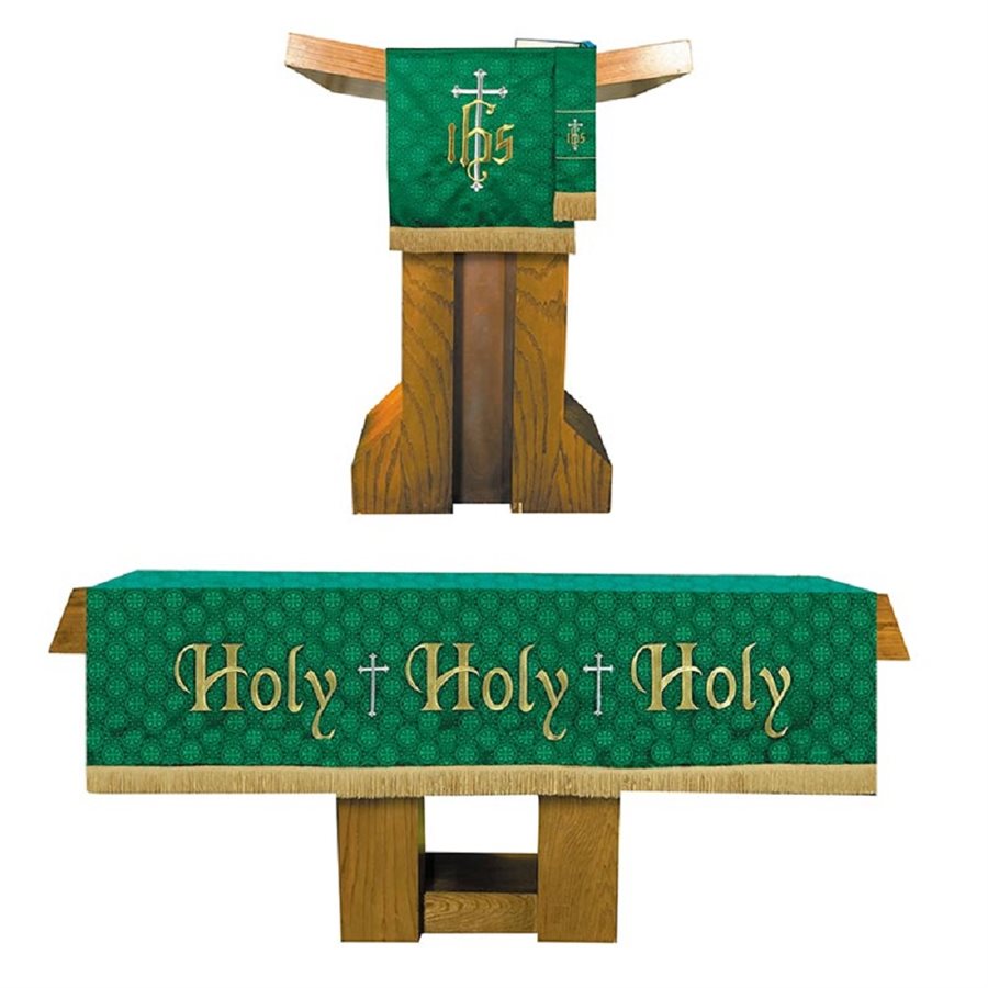 Ensemble de Parement Jacquard Croix de Malte HOLY Vert