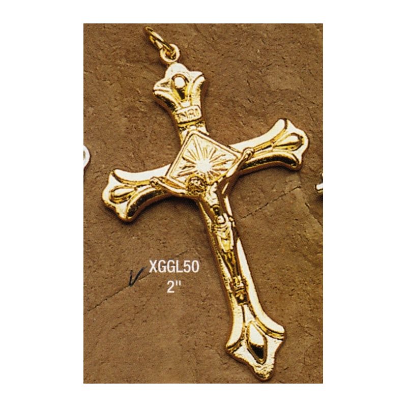 Gold plated Cross 2" (5 cm)