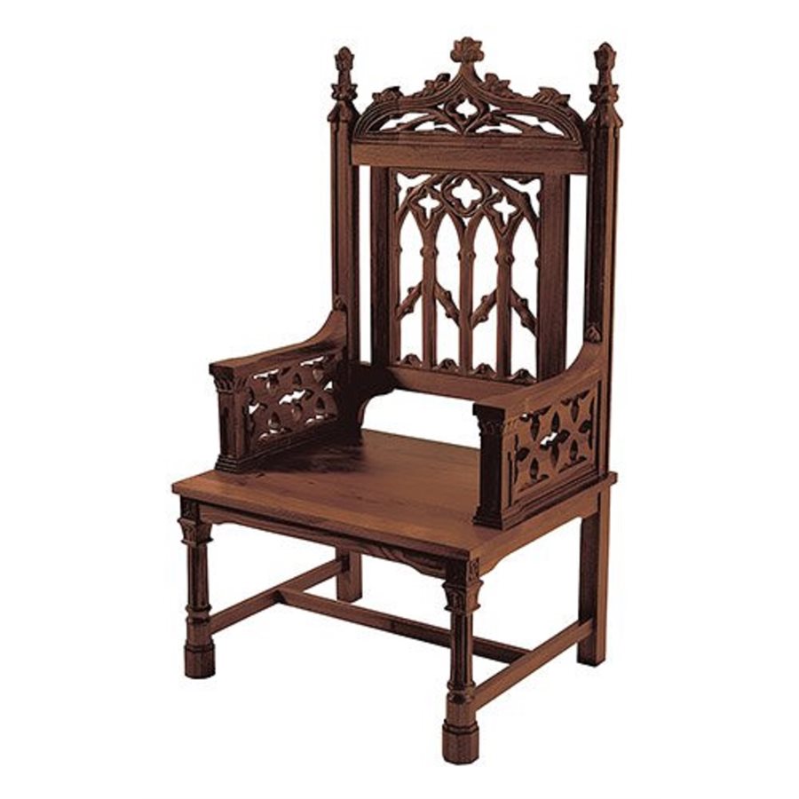 Chaise de Célébrant collection Canterbury - Teinture Noyer