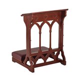 Gothic Padded Kneeler, Maple Hardwood, Walnut Stain